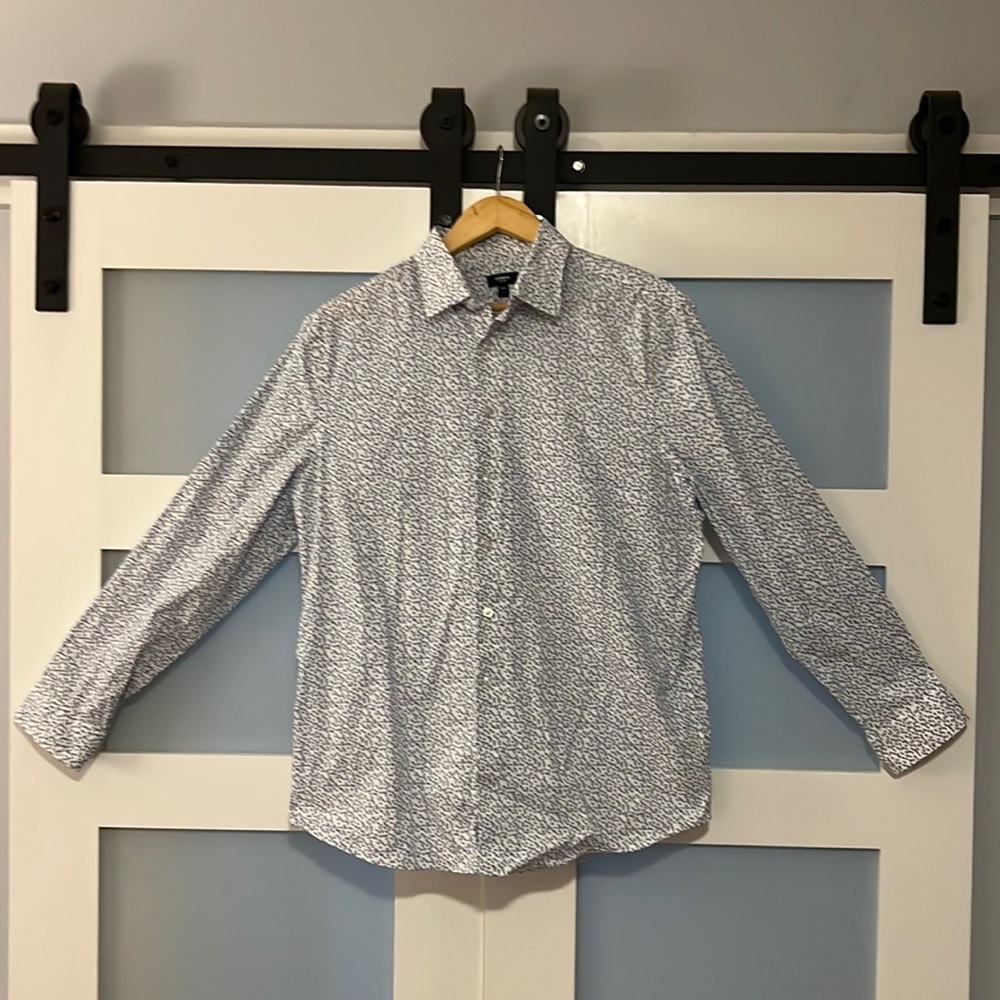 Slim Fit Geometric 1MX Long Sleeve Men’s Shirt by Express